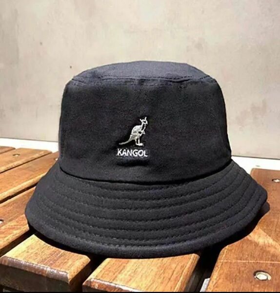 ◎ KANGOL/カンゴールレディースバケットハット ブラック（新品未使用)