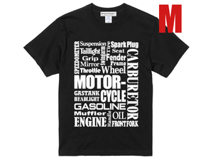 MOTORCYCLE T-shirt BLACK M/黒glideグライドパフォーマンスマシンavonエイボンcockerコッカークラシックmichelinミシュランメッツラー