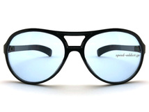 セルフレーム SEMI AUTO TEARDROP SUNGLASS BLACK × LIGHT BLUE/セミオートティアドロップサングラスナスオートブラック黒縁ライトブルー_画像4