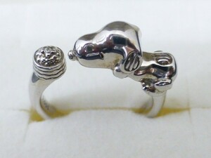 【31933】◆ファッション SNOOPY/スヌーピー PEANUTS SV925 リング md0.005ct 4.0g◆