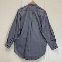 259 im product イッセイミヤケ ISSEY MIYAKE スタンドカー 長袖シャツ ストライプ オールド メンズ アイムプロダクト グレー 30823AC_画像2