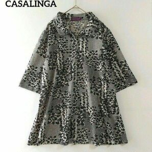 CASALINGA★ラインストーン飾り花柄ボタニカルレースのブラウス