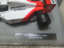 ◆F1マシンコレクション　マクラーレンMP4/7 1992 ゲルハルト・ベルガー　未使用品　ディアゴスティーニ◆送350_画像5