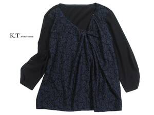 K.Tki width ta spool front lace design pull over blouse cut and sewn 9