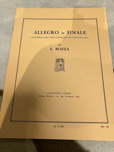 Bozza,E. ボザ Allegro et Finale: pour CB ou Tuba ou Trombone Basse et Piano アレグロとフィナーレ 出版社: Leduc（ルデュック）