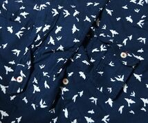 Engineered Garments Intermediates エンジニアードガーメンツ Red buttonhole Shirt Bird バード シャツ S 紺_画像5