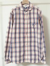 Engineered Garments エンジニアードガーメンツ Spread Collar Shirt Plaid Broadcloth スプレッドカラー チェック シャツ L_画像1