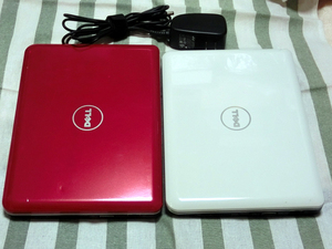 Dell mini9 inspiron910 赤1GB 16GB Win10 白1GB 8GB WinXP ×2台セット 8.9インチ液晶 ミニPC 動作確認済 JUNK