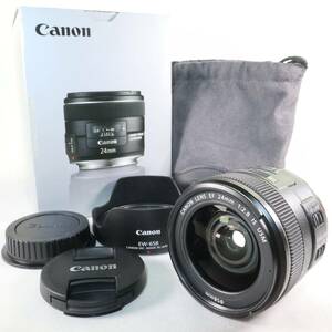 ★極上美品★ CANON EF 24mm F2.8 IS USM ブラック 単焦点レンズ キャノン k2397