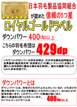 ダウンケット キング 肌掛布団 ポーランド産ホワイトマザーグース ロイヤルゴールドラベル 超長綿 夏用 マザーグース 日本製_画像3