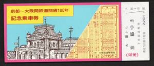 昭和５１年　京都～大阪間鉄道開通１００年記念（大阪局）大阪駅
