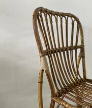 フランス アンティーク Rattan chair ラタン チェア バンブー 椅子 テーブル ビンテージ_画像5