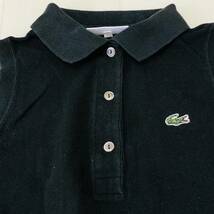 k0061 CHEMISE LACOSTE ラコステ ポロシャツ ノースリーブ 綿100％ ロゴワッペン サイズ40 黒 レディース スポーティーチェックスタイル_画像10