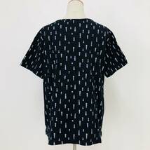 k0090 極美品 U.P renoma U.P renoma Tシャツ 半袖 綿100％ 丸首 3L 大きいサイズ 黒 ドット 水玉 レディース シンプルデイリーカジュアル_画像3