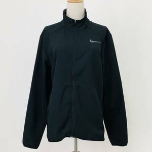 k0106 美品 NIKE ナイキ ジャージ フルジップ シャカシャカ ブルゾン ロゴ刺しゅう M 黒 メンズ シンプル スポーティーチックスタイル