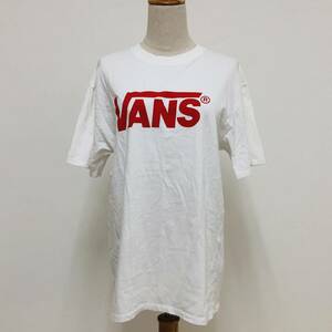 k0180 VANS バンス Tシャツ 半袖 コットン100％ ロゴプリント 丸首 L 白 メンズ かっこいい おしゃれ 万能 シンプルデイリーカジュアル