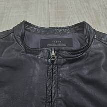 shama シャマ シングル レザー ライダース ジャケット ブルゾン レザージャケット JACKET ブラック サイズ 40_画像4