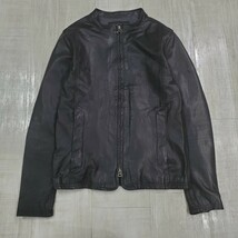 shama シャマ シングル レザー ライダース ジャケット ブルゾン レザージャケット JACKET ブラック サイズ 40_画像1