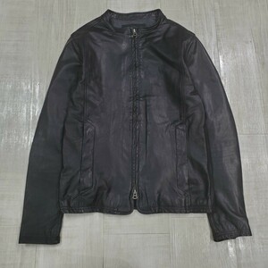 shama シャマ シングル レザー ライダース ジャケット ブルゾン レザージャケット JACKET ブラック サイズ 40