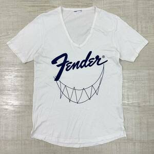 LAD MUSICIAN Lad Musician x FENDER крыло футболка SUCCESS ROCKER LOGO TEE WHITE оттенок белого размер 42