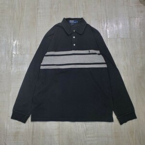 90s ビンテージ POLO RALPH LAUREN ポロ ラルフ ローレン 肉厚 ラガー シャツ CLS ポロシャツ ポニー ワンポイント 刺繍 SHIRT サイズ LL