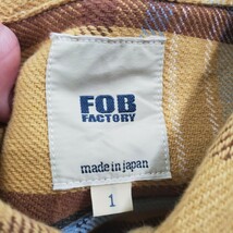 FOB FACTORY エフオービー ファクトリー チェック ヘビー ネルシャツ 長袖 シャツ チェックシャツ サイズ 1_画像7