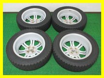 Y436【送料無料】185/60R15 ほぼ新品溝 ♪ イボ付 ♪ スタッドレス WINTERMAXX WM02 ♪ 22年製 ホイールセット 4本 激安 フィット シャトル_画像10