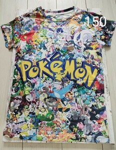 フルグラフィックTシャツ 半袖Tシャツ 総柄　ポケモン　海外製品　150