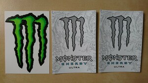 MONSTER ENERGY ULTRAモンスターエナジーウルトラ　ステッカー３枚セット 