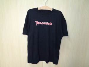 T38◆TENACIOUS G Tシャツ◆ブラック 赤文字プリント フロントロゴ メンズ トップス バンドTシャツ US古着 USED ネコポス発送 5H