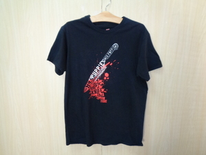 T62◆Hanes製 SICK PUPPIES Tシャツ◆ヘインズ size:L ブラック メンズ トップス プリントTシャツ 古着 USED ネコポス便発送 5H