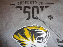 T45◆RUSSELL製 ミズーリタイガース Tシャツ◆ラッセル 2XL ビッグサイズ 杢グレー MISSOURI TIGERS US古着 輸入古着 ネコポス便発送 5H_画像7