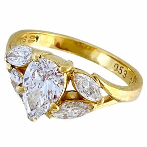 MONNICKENDAM moni  ticket dam ring Vintage diamond 0.53ct 0.29ct Britain .. purveyor K18 YG 11 number rare 