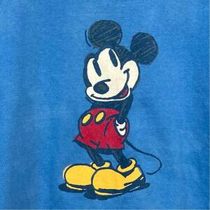 ★送料無料★90s USA製 Old Disney オールドディズニー ミッキー ヴィンテージ Tシャツ レアカラー アメリカ古着 アメカジ 