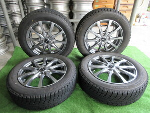 ☆2020年製屋内保管バリ山☆Exceeder 14-4.5J+45 4H/100☆BS ブリザックVRX 155/65/14 4本(N130)N-BOX タント等