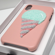 iPhone XR (6.1インチ) 用 CASEFACTORY スマホケース (背面 ケース) Woolly Ice Cream Rose ピンク 未使用 未開封品 iPhoneXRケース_画像3