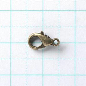 金古美 カニカン 10mm×6mm 10個セット ナスカン アンティークゴールド フック 留め具 接続パーツ アクセサリー パーツ 手芸 ksptsの画像2