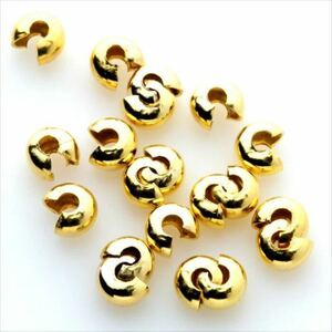 つぶし玉カバー 20個セット 5mm ゴールド 金 潰し玉 カシメ玉 金具 ハンドメイド アクセサリー パーツ 素材 材料 kspts