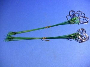 サゴシ・サワラ・太刀魚多発地帯での青物釣り、ノマセ仕掛けに、ワイヤー＋フック15#　 200mm　20本　泳がせ釣りの鰆対策、