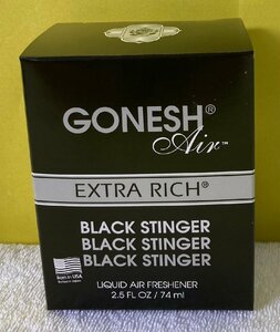 n_ GONESH 芳香剤 リキッドエアフレッシュナー ブラックスティンガー(フレッシュシトラスグリーンの香り) 74ml 1個等 西桂店