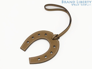  new old goods Hermes padok hose shoe shu bar horseshoe motif charm bag charm key holder Brown vo- Swift 