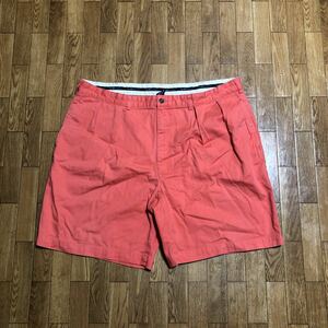 90〜00s メキシコ製 POLO RALPH LAUREN CHINO ハーフパンツ タック入り サーモンピンク 42サイズ 古着