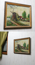1900-40年オランダ 西洋絵画作品額装 油彩画 作者不詳 サイン:DIRCKX インテリア アンティーク/ビンテージ家具雑貨 オランダフランス572_画像3