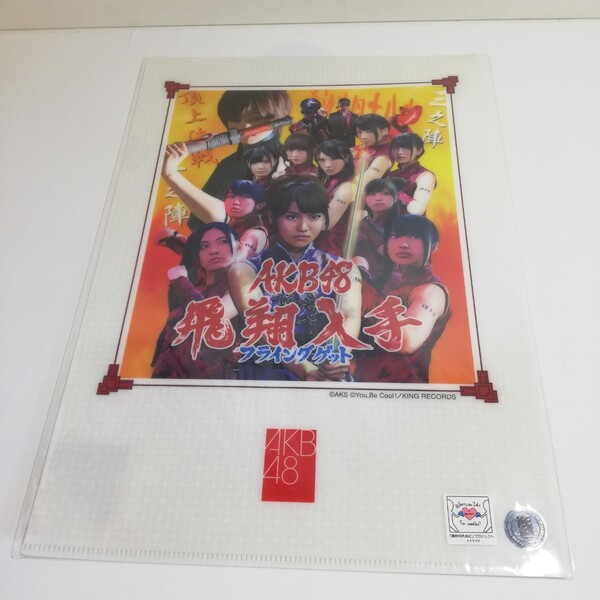 AKB48 飛翔入手 フライングゲット クリアファイル ホワイト 未使用品 2011年 グッズ