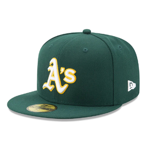 ニューエラ 59FIFTY MLBオンフィールド オークランド・アスレチックス ロード ダークグリーン 7 1/2 1個 [T便60] [T便 1/4]