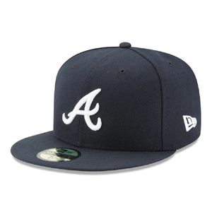 ニューエラ 59FIFTY MLBオンフィールド アトランタ・ブレーブス ロード ネイビー 7 1/8 1個 [T便60] [T便 1/4]