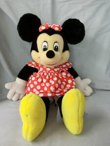 [ made in Japan ] Minnie Mouse extra-large soft toy total length : approximately 62cm seat height : approximately 40cm Tokyo Disney Land 1980 period Showa Retro rare ultra rare 