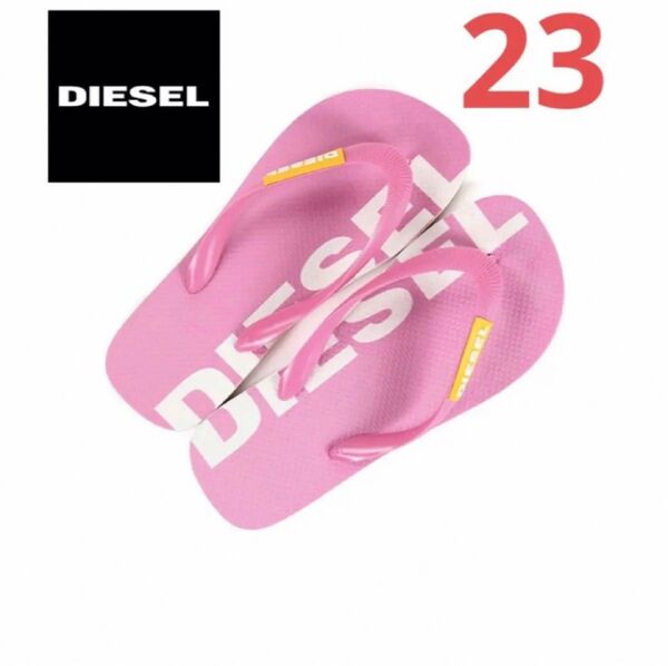 DIESEL ディーゼル　サンダル　 ビーチサンダル　ビーサン　ピンク　23