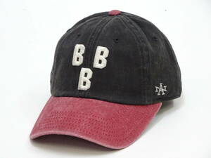 アメリカンニードル キャップ ピグメント加工 ベースボールキャップ バーミンガム ブラック バロンズ 帽子 44747A-BBB 黒×赤 新品