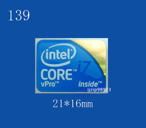 即決139【 intel Core vPro i7 】エンブレムシール追加同梱発送OK■ 条件付き送料無料 未使用